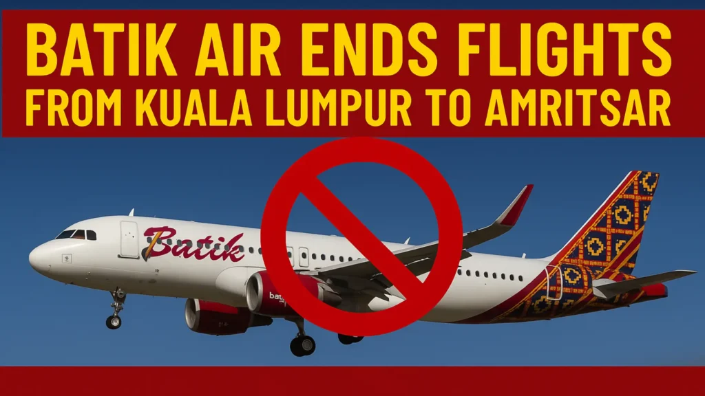 Batik Air Suspends Flight Kualalumpur to Amritsar