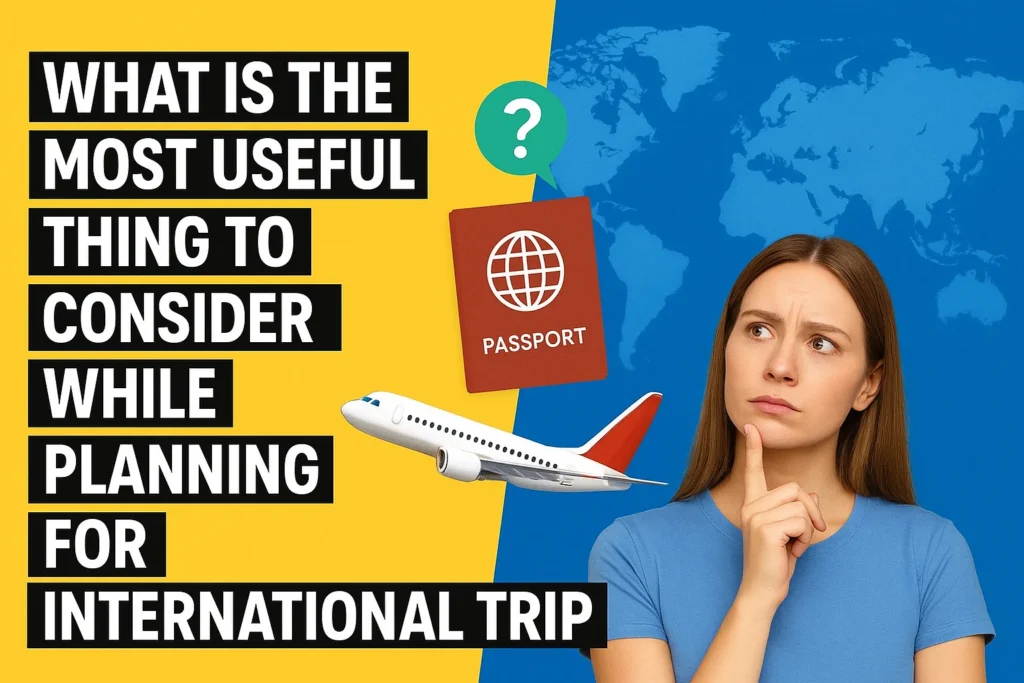 thing to consider while planning for International Trip