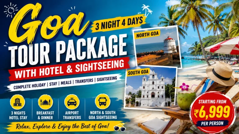 Veetrips Goa tour package with hotel and sightseeing