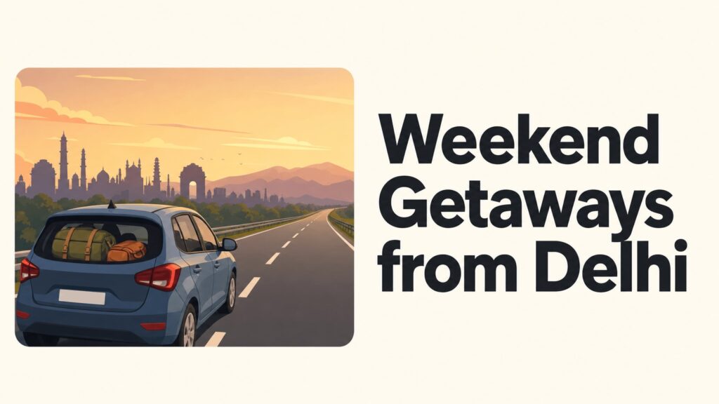 Veetrips Weekend Getaways from Delhi, Sorted by Drive Time